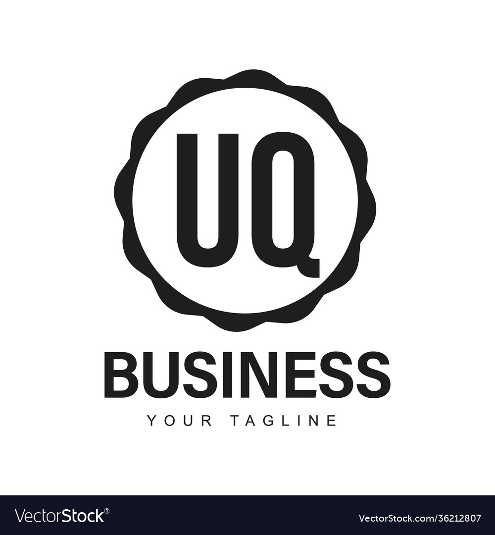 Uq initial a logo design with abstract style