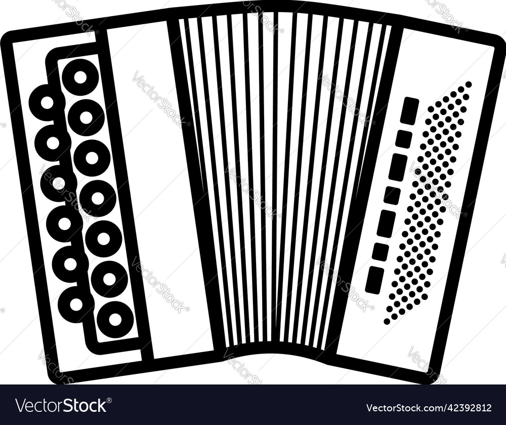 Accordion icon Royalty Free Vector Image - VectorStock