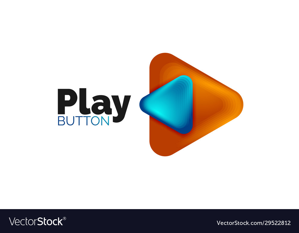 Play arrow or download button icon minimal