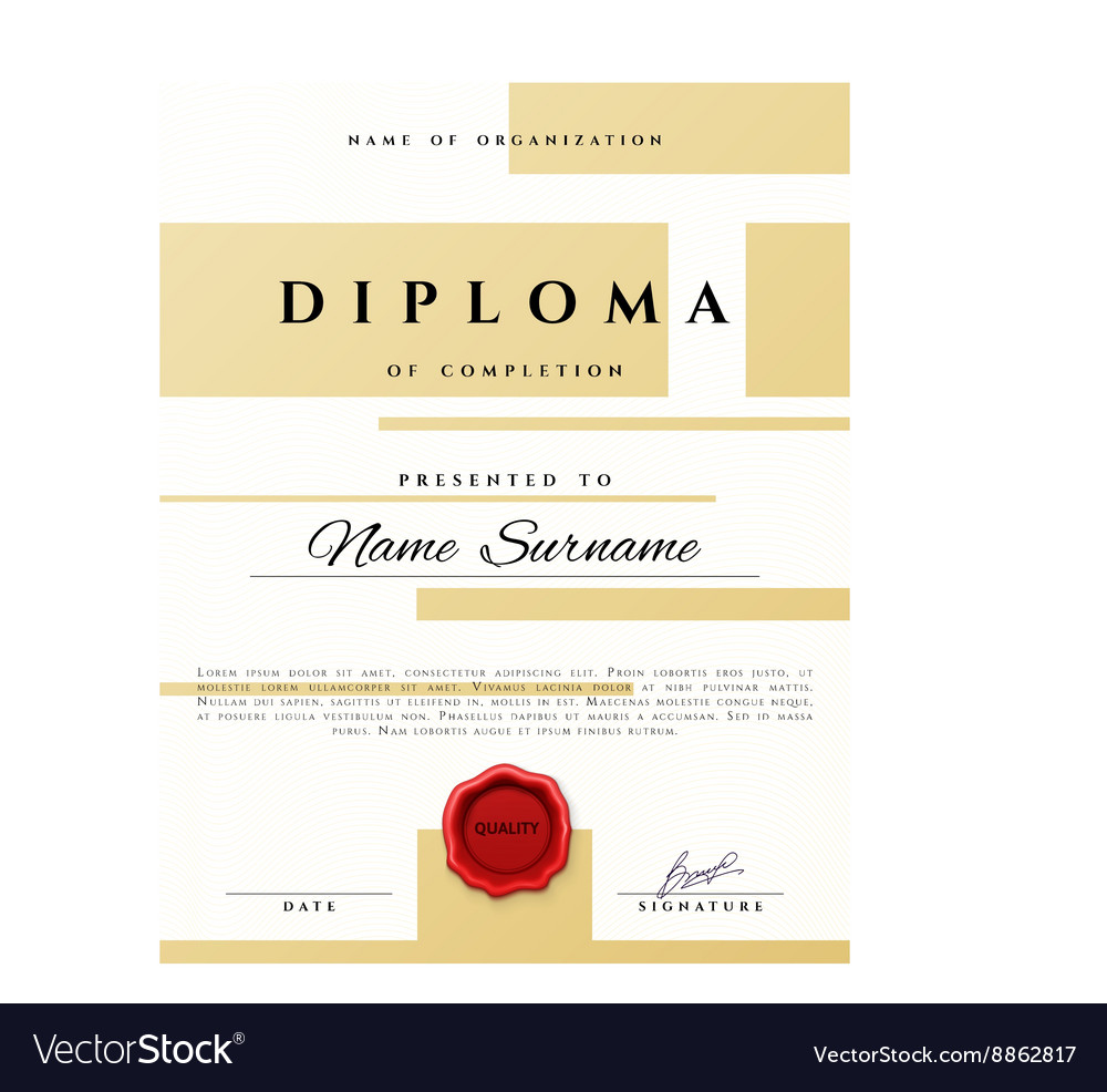 Certificate design premium present