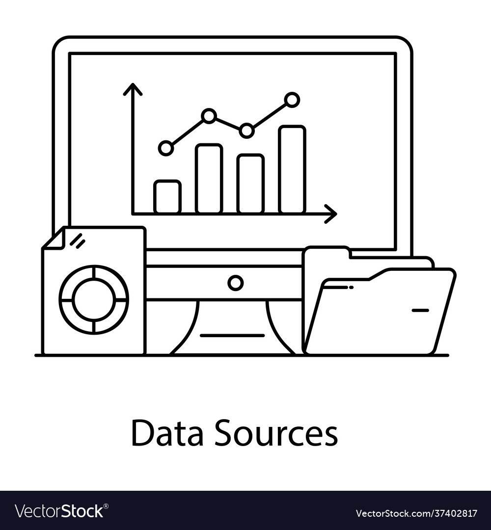 Data sources Royalty Free Vector Image - VectorStock