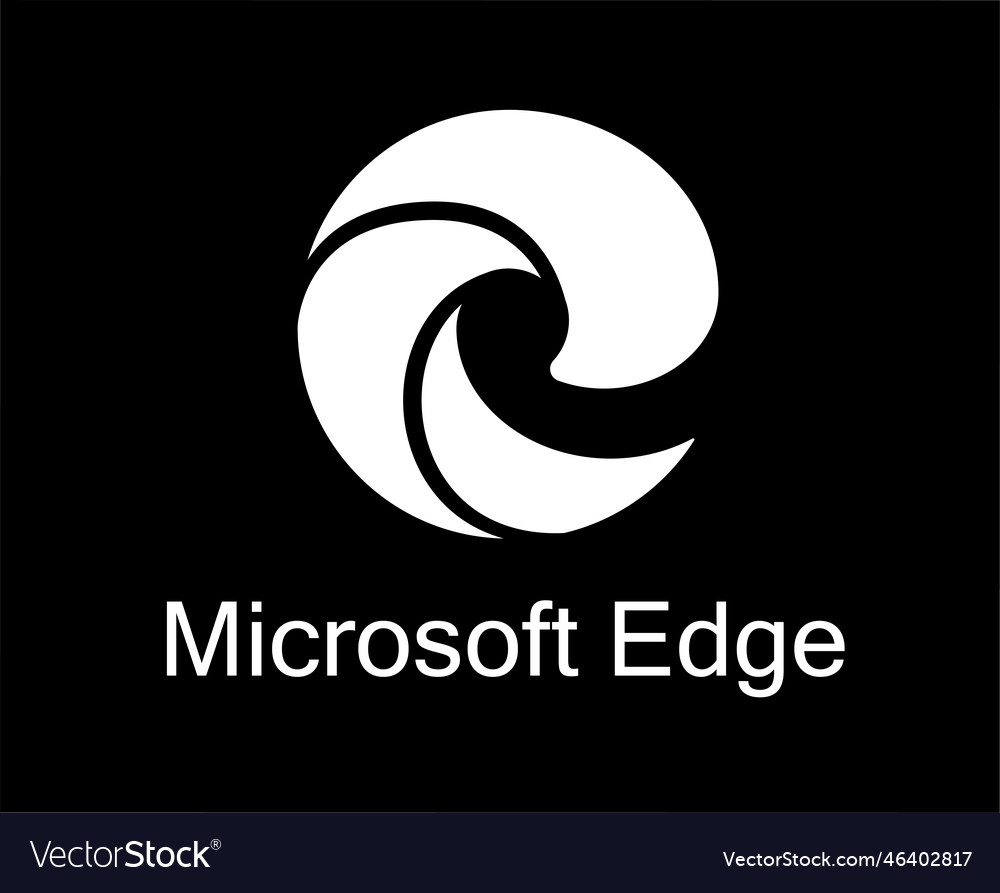 Microsoft edge browser brand logo symbol with name