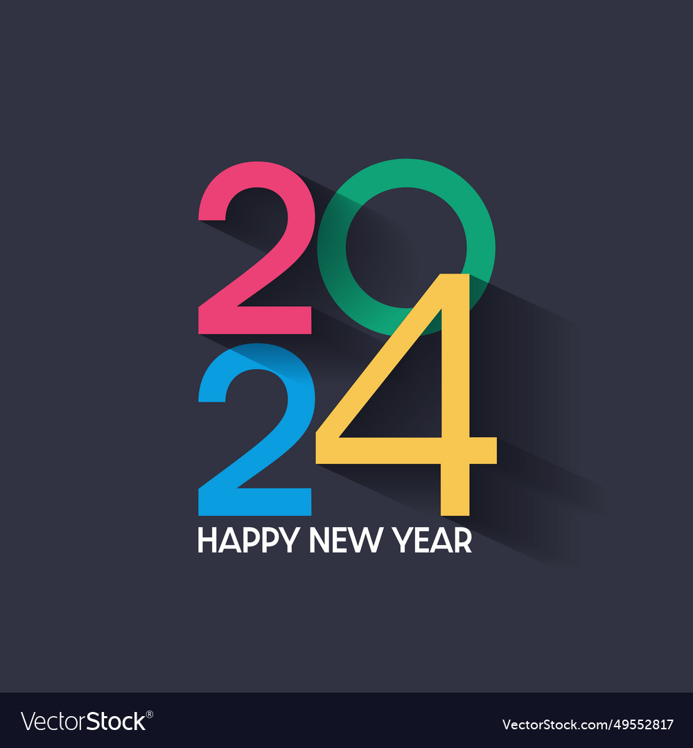 Modern colourful happy new year background Vector Image