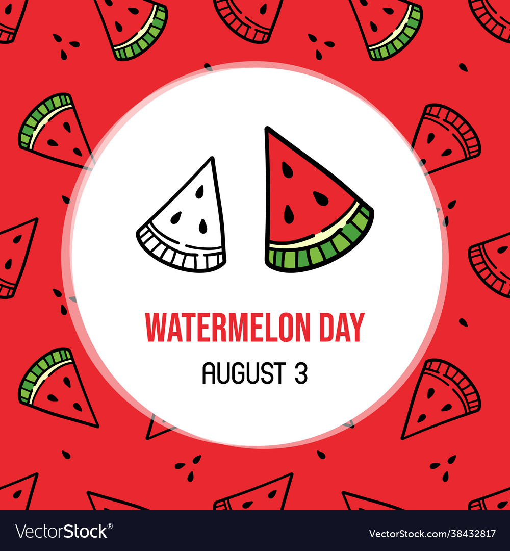 National watermelon day card