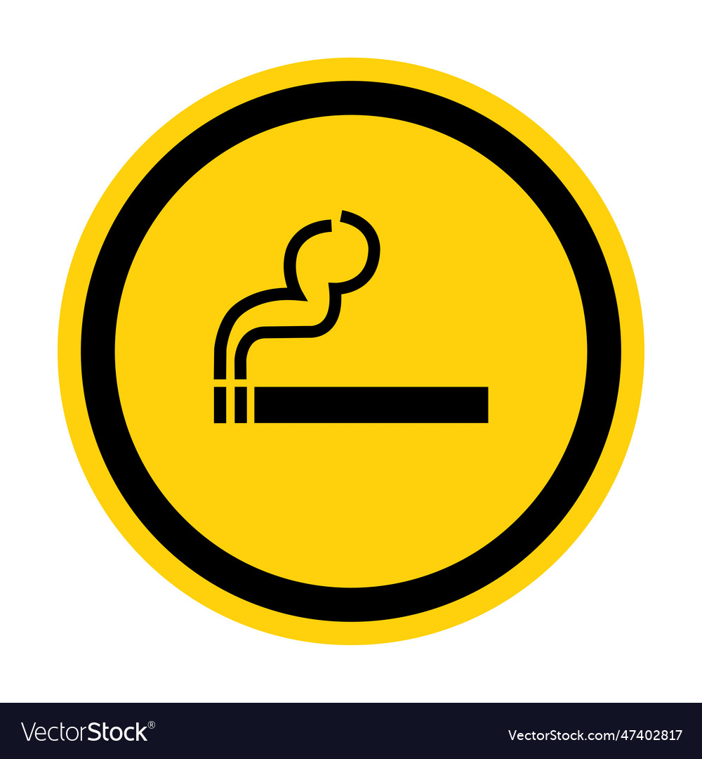 No smoking symbol sign isolate on white Royalty Free Vector