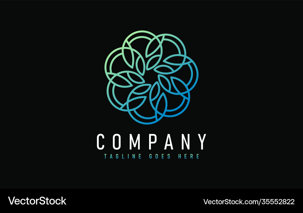 Abstract modern logo design based from circular Vector Image