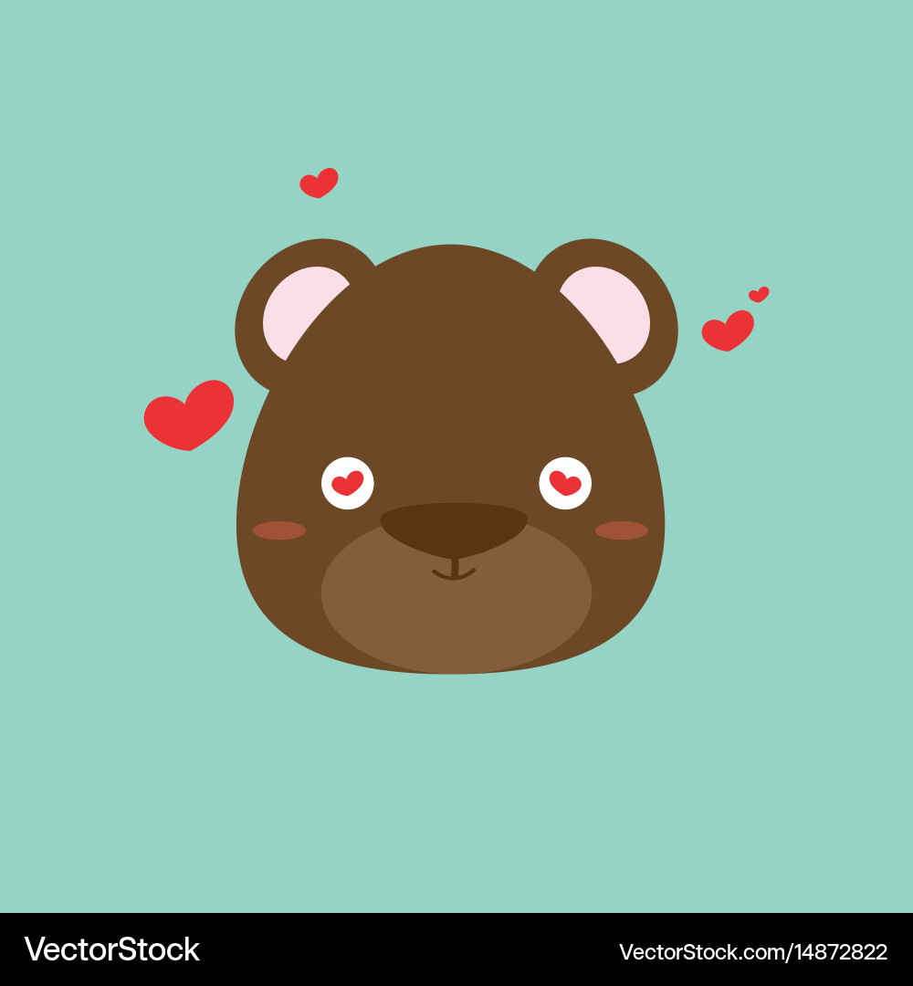 Bear face expression Royalty Free Vector Image