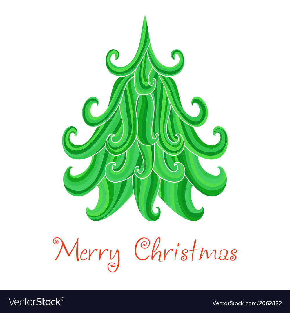 Christmas tree marry card