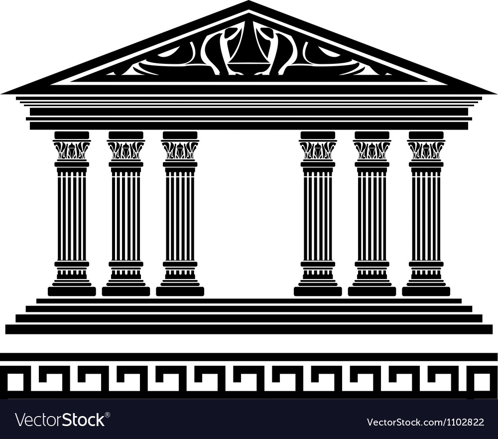 Fantasy temple fourth variant Royalty Free Vector Image