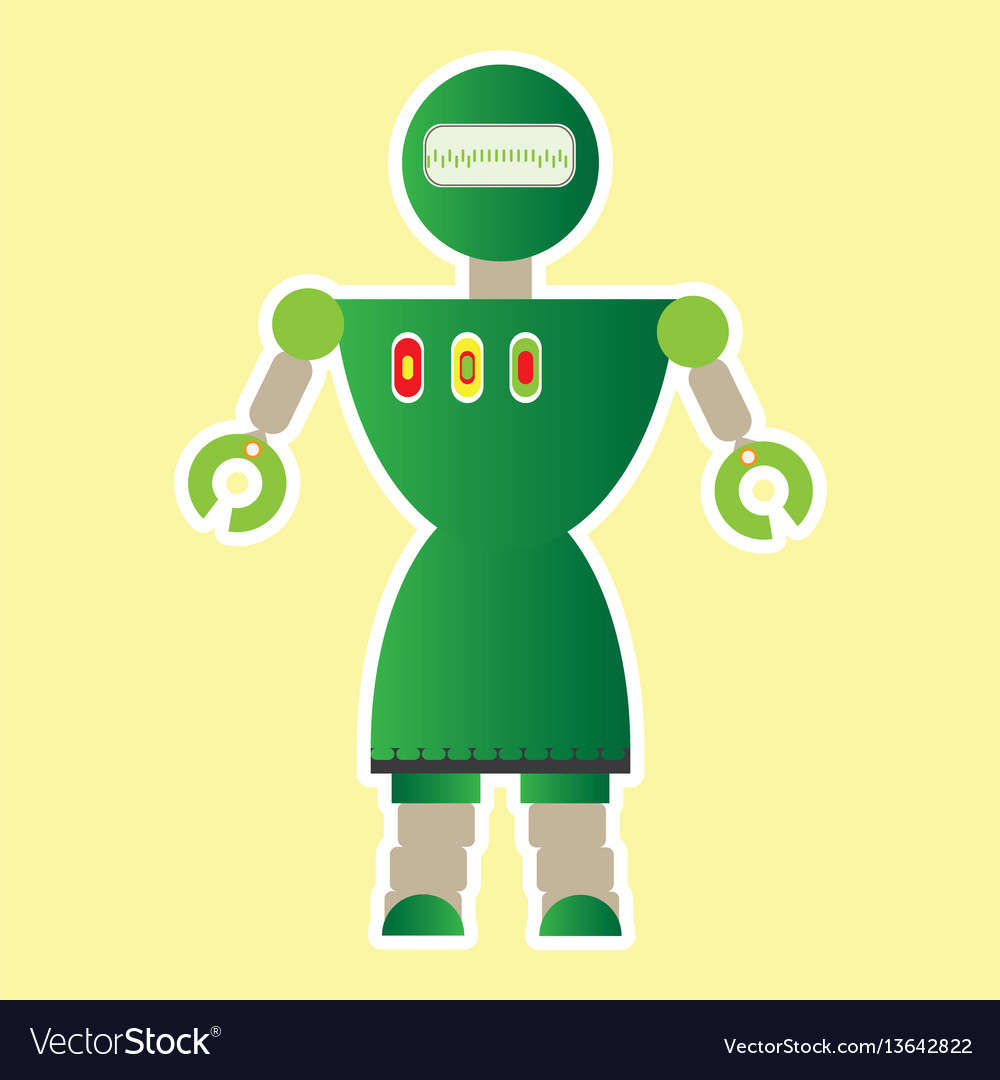 Isolated robot toy Royalty Free Vector Image - VectorStock