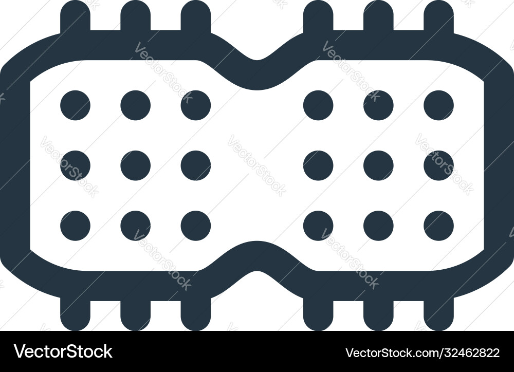 Roller icon isolated on white background outline Vector Image