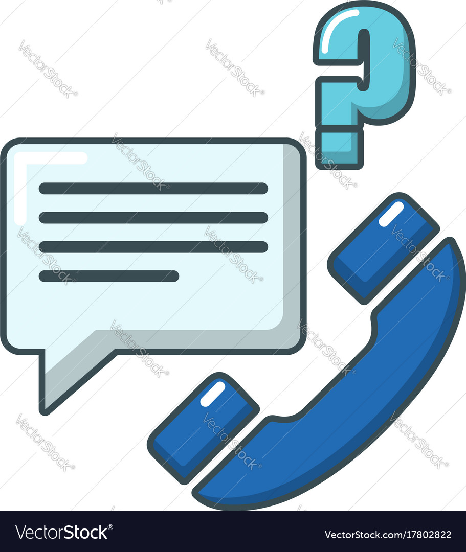 Telephone calls icon cartoon style Royalty Free Vector Image