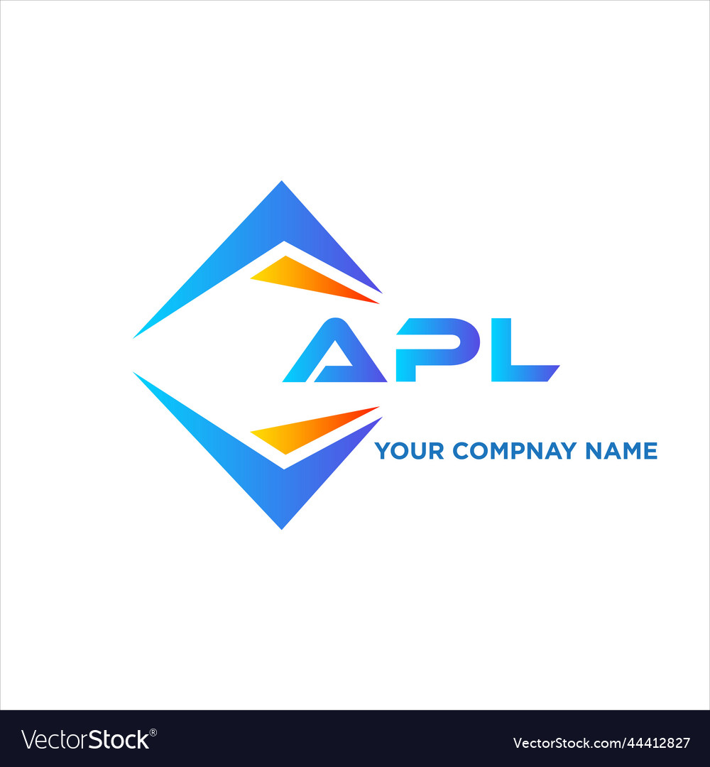 Apl abstract technology logo design on white Vector Image