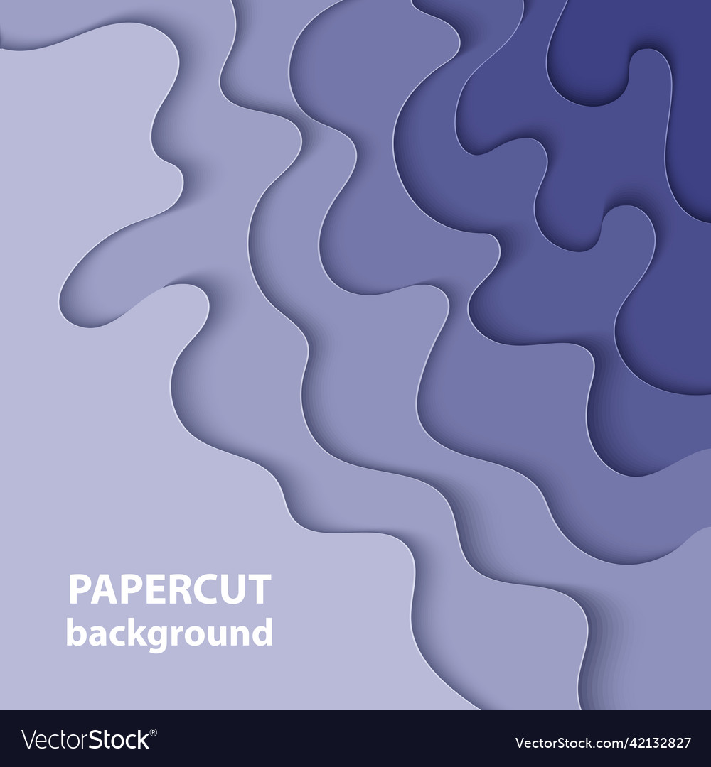 Background with violet colorful paper cut shapes