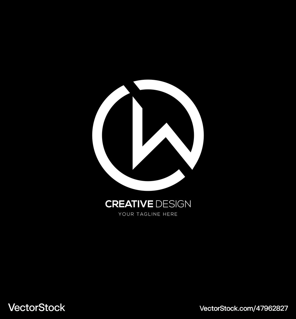Creative letter c m circle shape monogram logo Vector Image