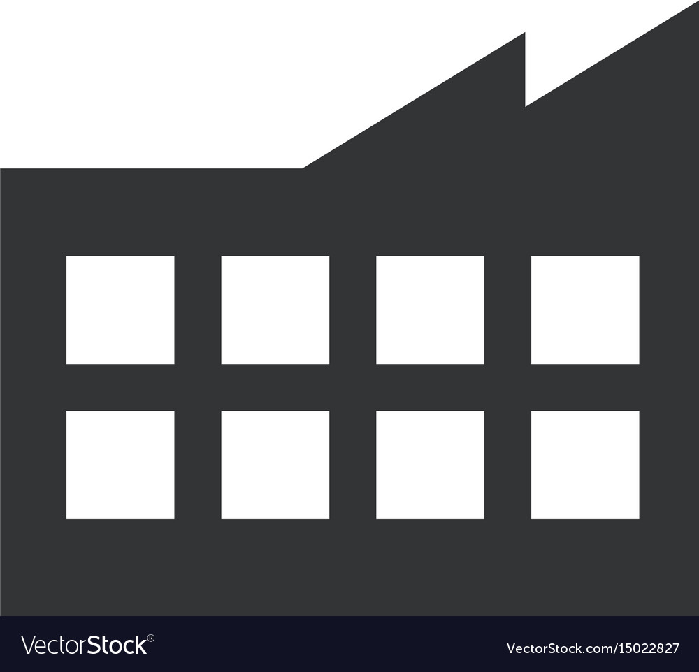 Factory building icon Royalty Free Vector Image