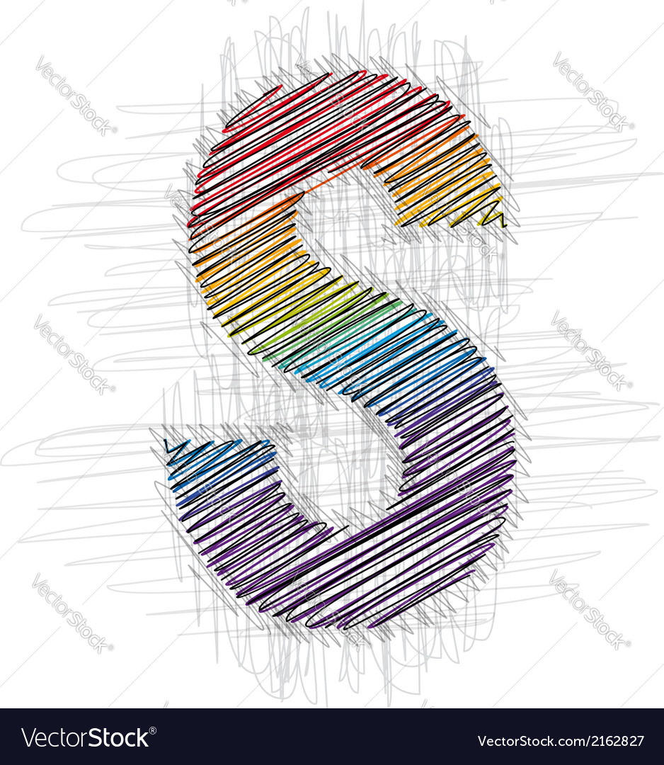 Hand drawn font letter s