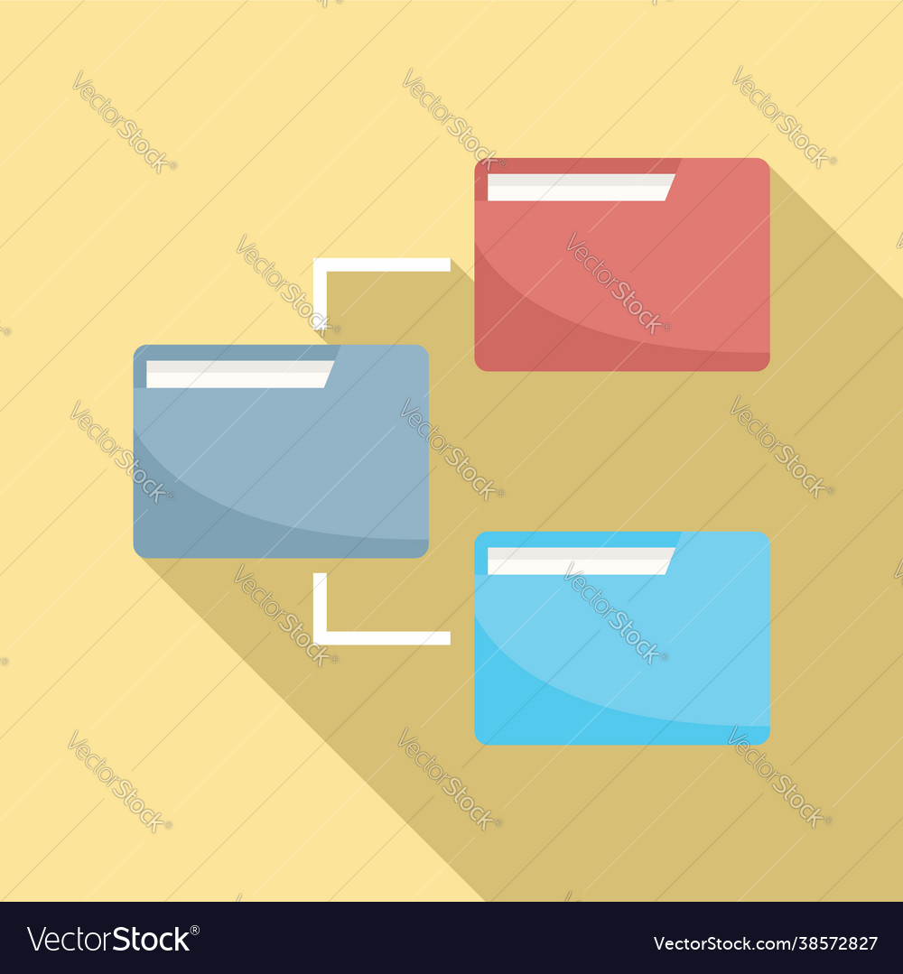 Kid programming scheme icon flat school Royalty Free Vector