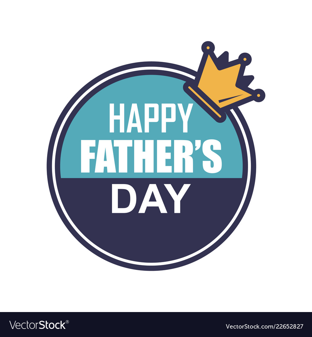 King father day badge sticker logo icon design