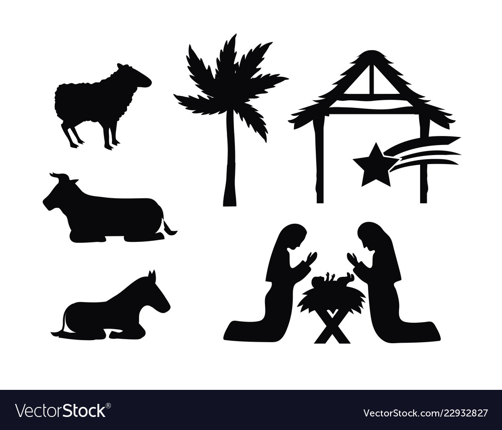 Set mary and joseph with jesus to happy epiphany Vector Image