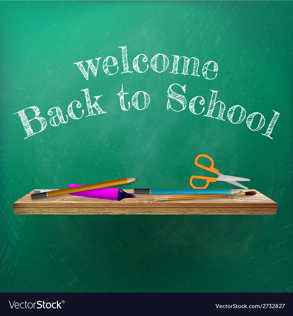 Welcome back to school template design plus eps10 Vector Image