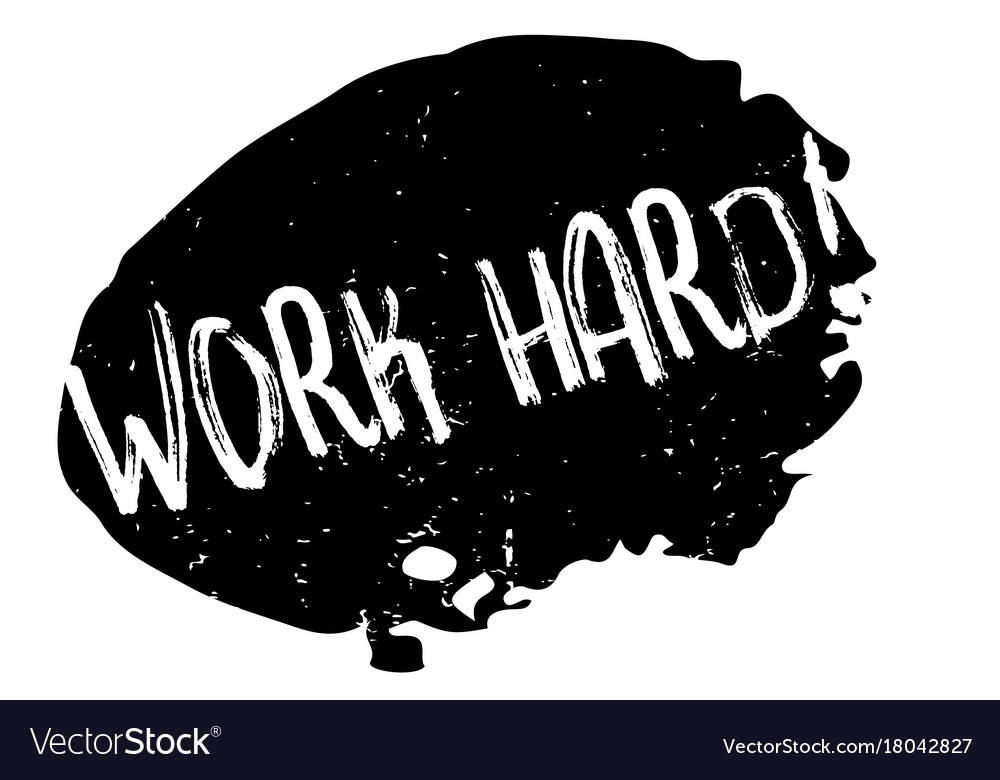 Work hard rubber stamp Royalty Free Vector Image