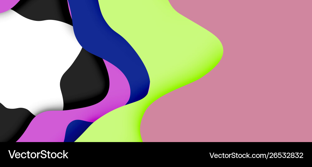 Abstract geometric pattern 3d paper layers cut Vector Image