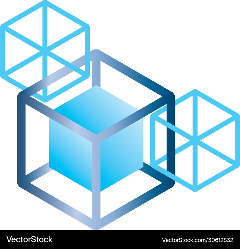 Blockchain logo template Royalty Free Vector Image