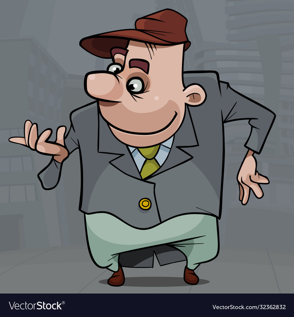 Fooling around cartoon smiling funny man Vector Image Fooling around cartoon smiling funny man Vector Image