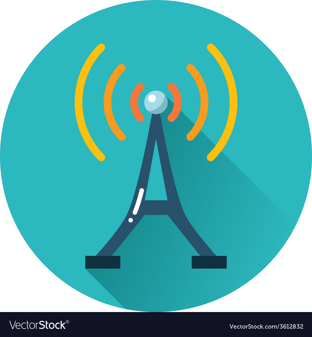 Radio tower icon Royalty Free Vector Image VectorStock