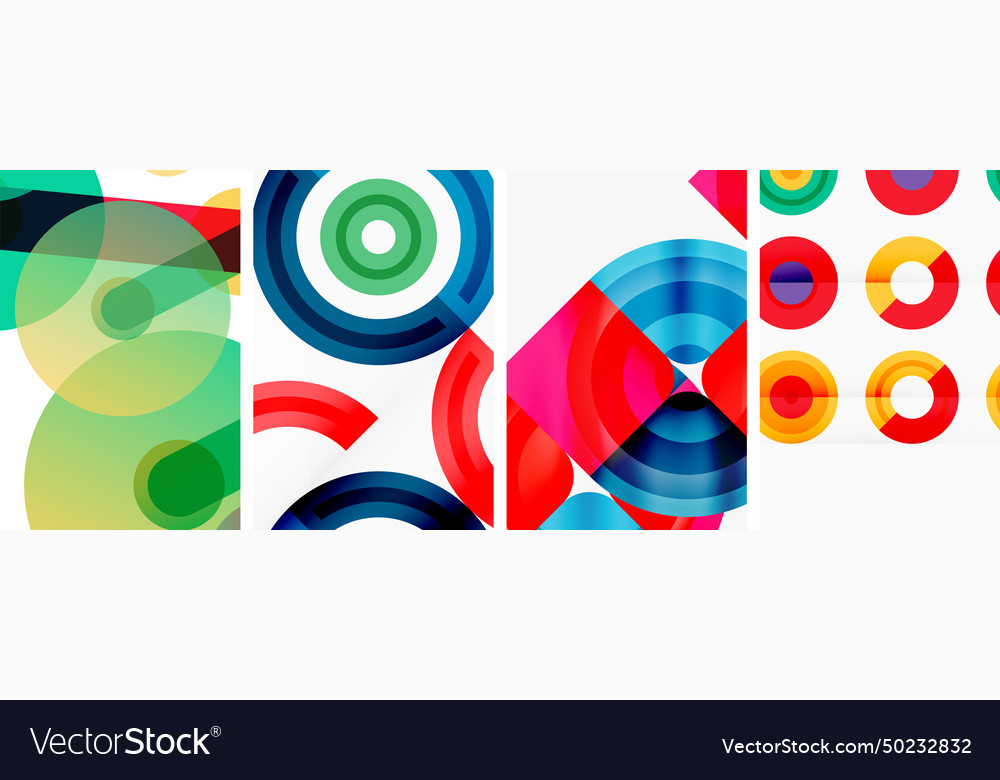 Round geometric elements and circles in background