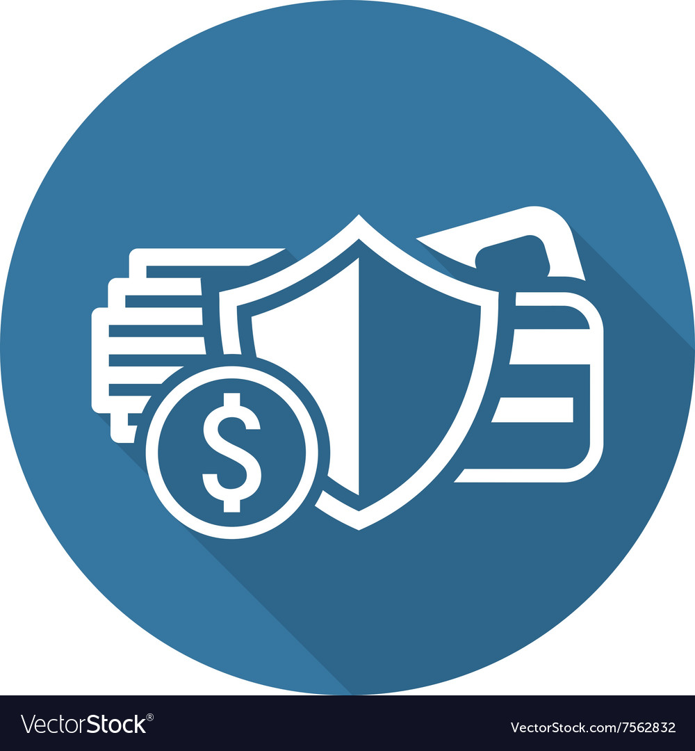 Secure transaction icon flat design