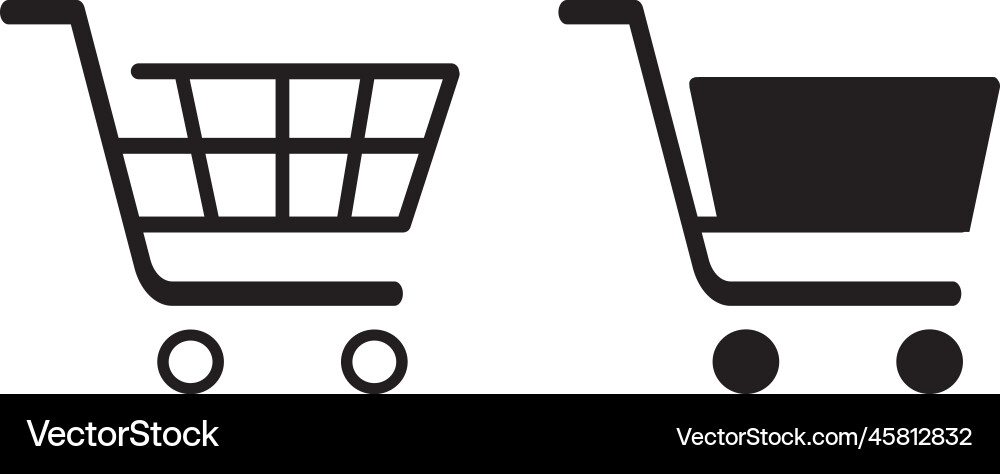 Shopping cart icon flat design isolated o Vector Image