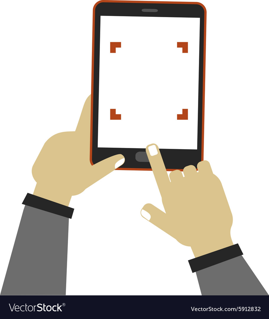 Taking photo using mobile phone Royalty Free Vector Image