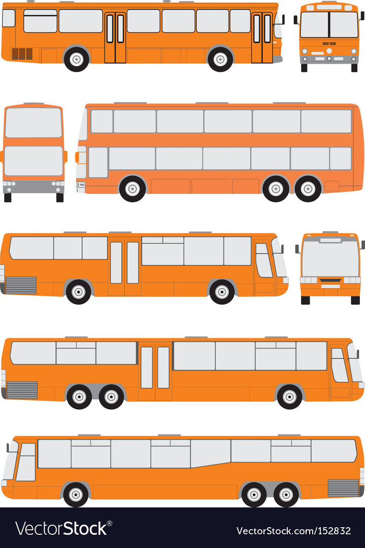 Vehicle bus shapes Royalty Free Vector Image - VectorStock