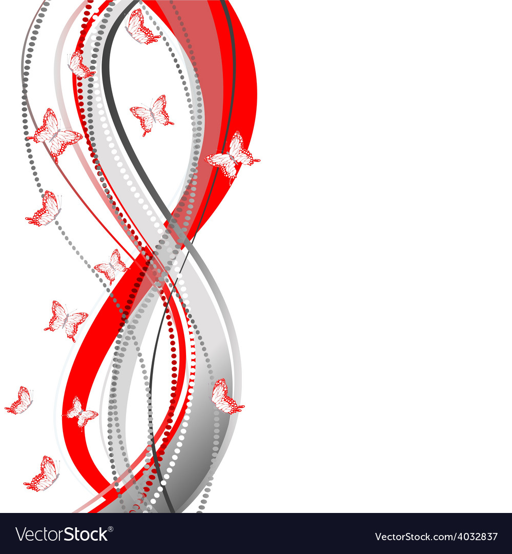 Abstract red and gray template with stripes and Vector Image