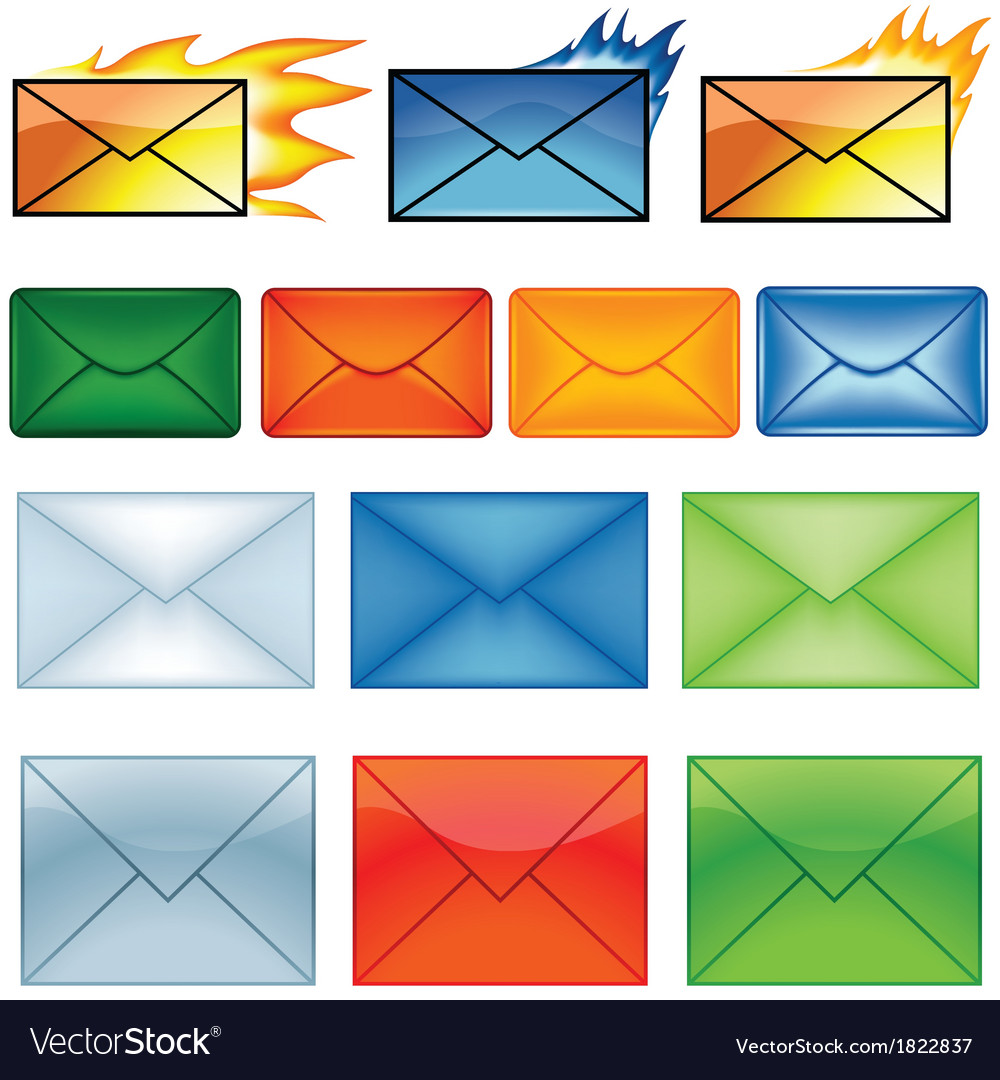 Envelope symbols Royalty Free Vector Image - VectorStock