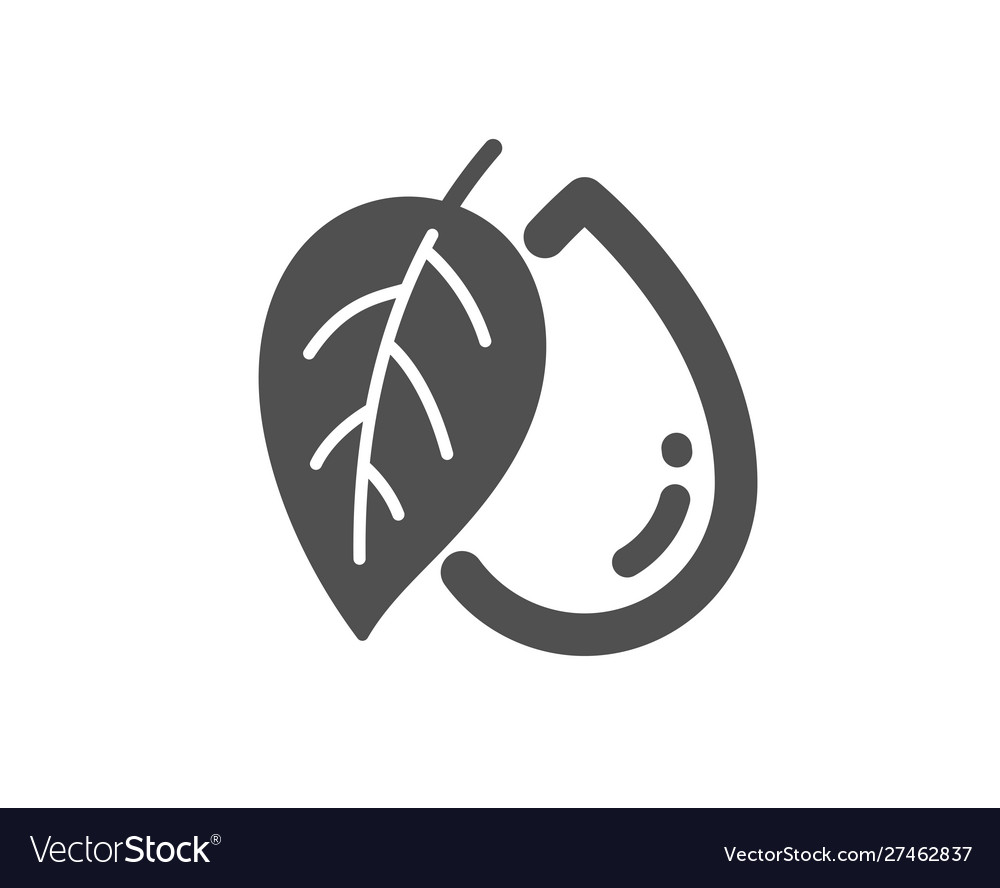 Mineral oil icon organic tested sign water drop Vector Image