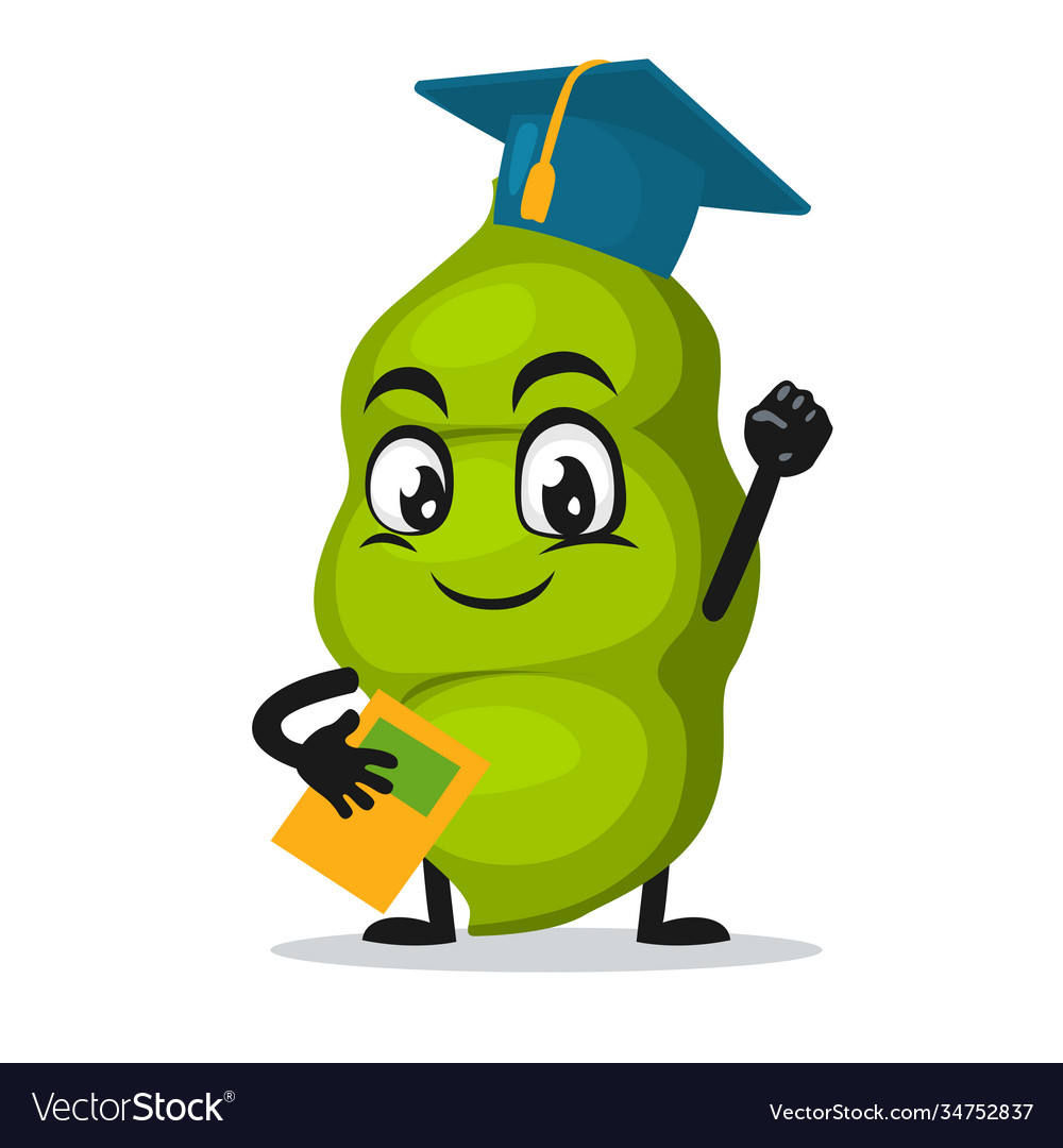 Peas mascot or character Royalty Free Vector Image