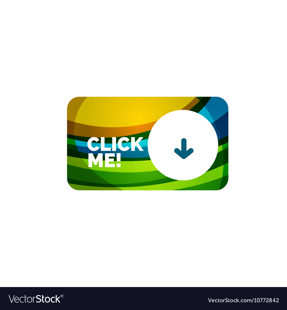 Abstract rectangle button template Royalty Free Vector Image