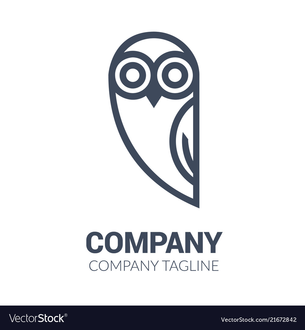 Black and white owl logo templates