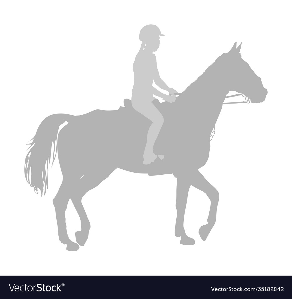 Elegant jot racing horse in gallop silhouette