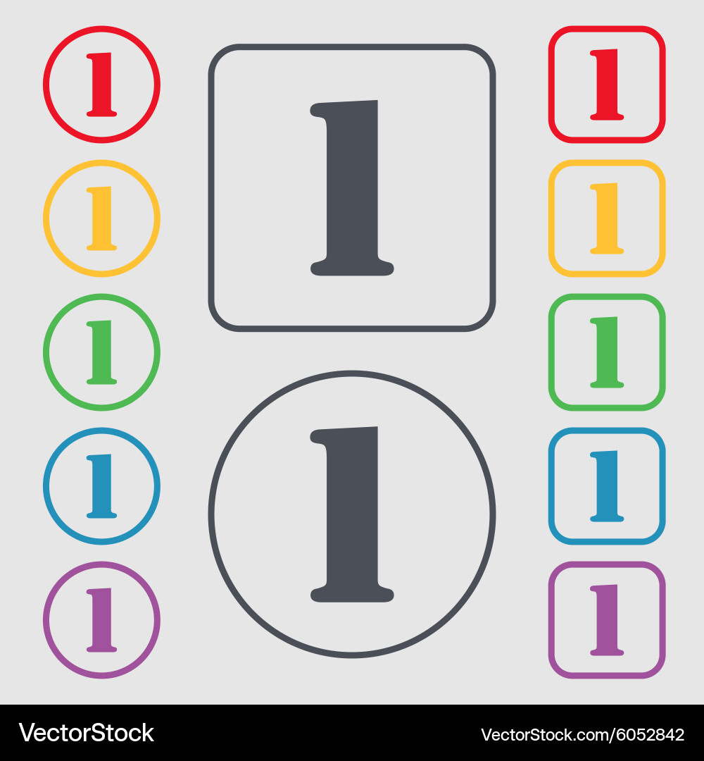 First place award sign winner symbol step one Vector Image
