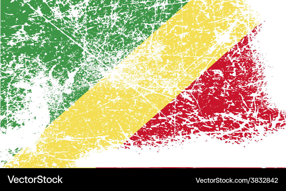 flag-of-congo-republic-with-old-texture-royalty-free-vector