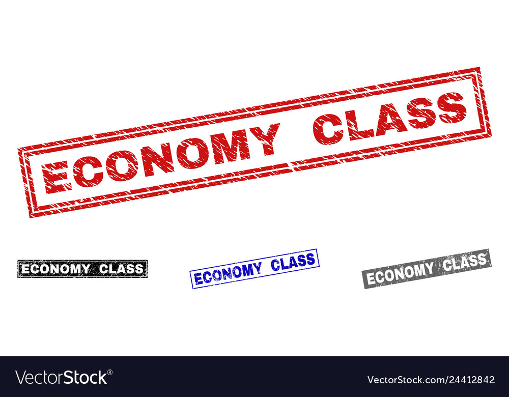 Grunge economy class scratched rectangle