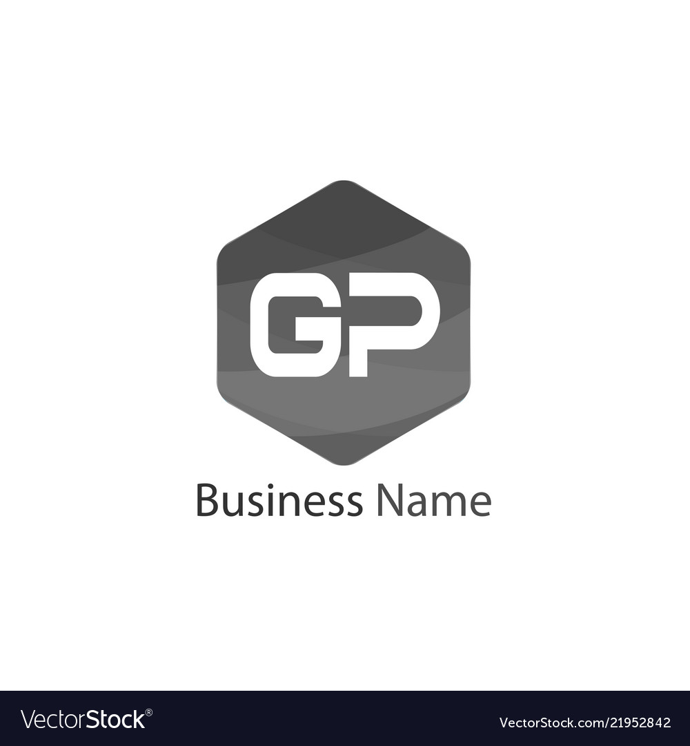 Initial letter gp logo template design