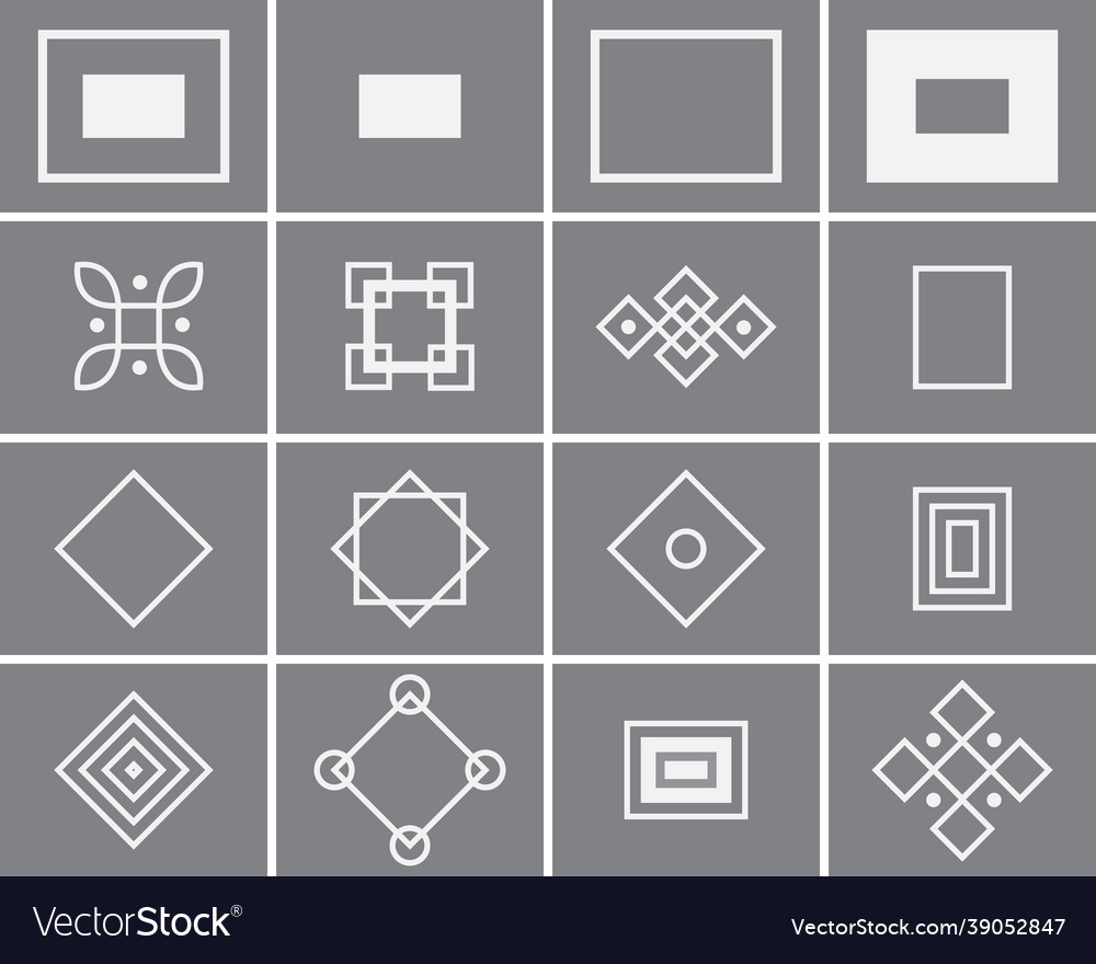 Box Pattern Design With Various Forms The Can Vector Image