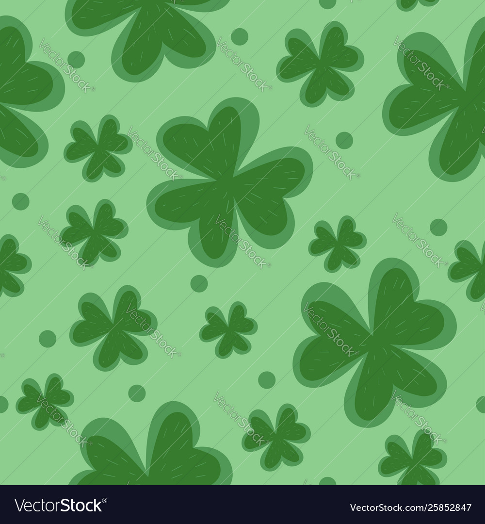 Clover seamless pattern plant green