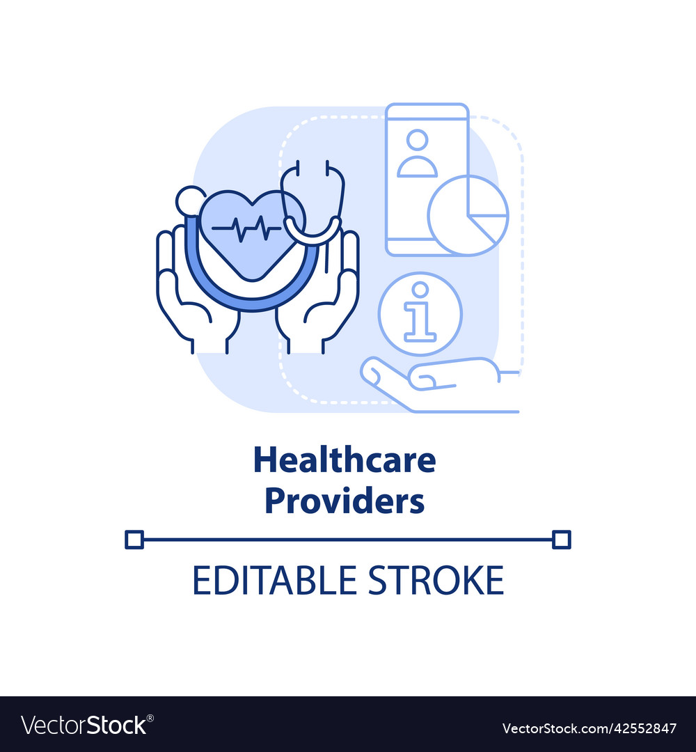 Healthcare providers light blue concept icon Vector Image