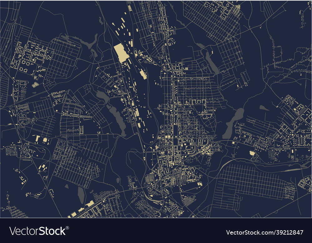 Map of the city makiivka ukraine Royalty Free Vector Image